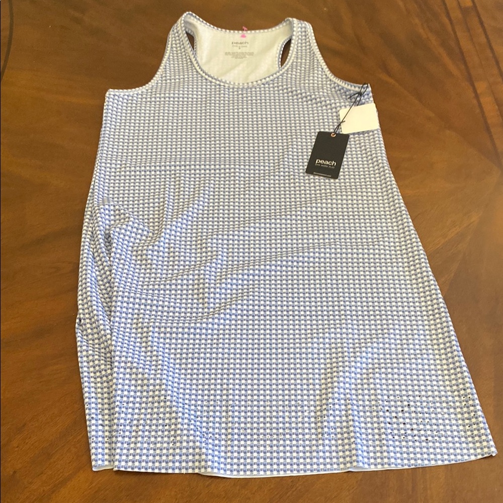 Ivory Blue and White Tennis Dress